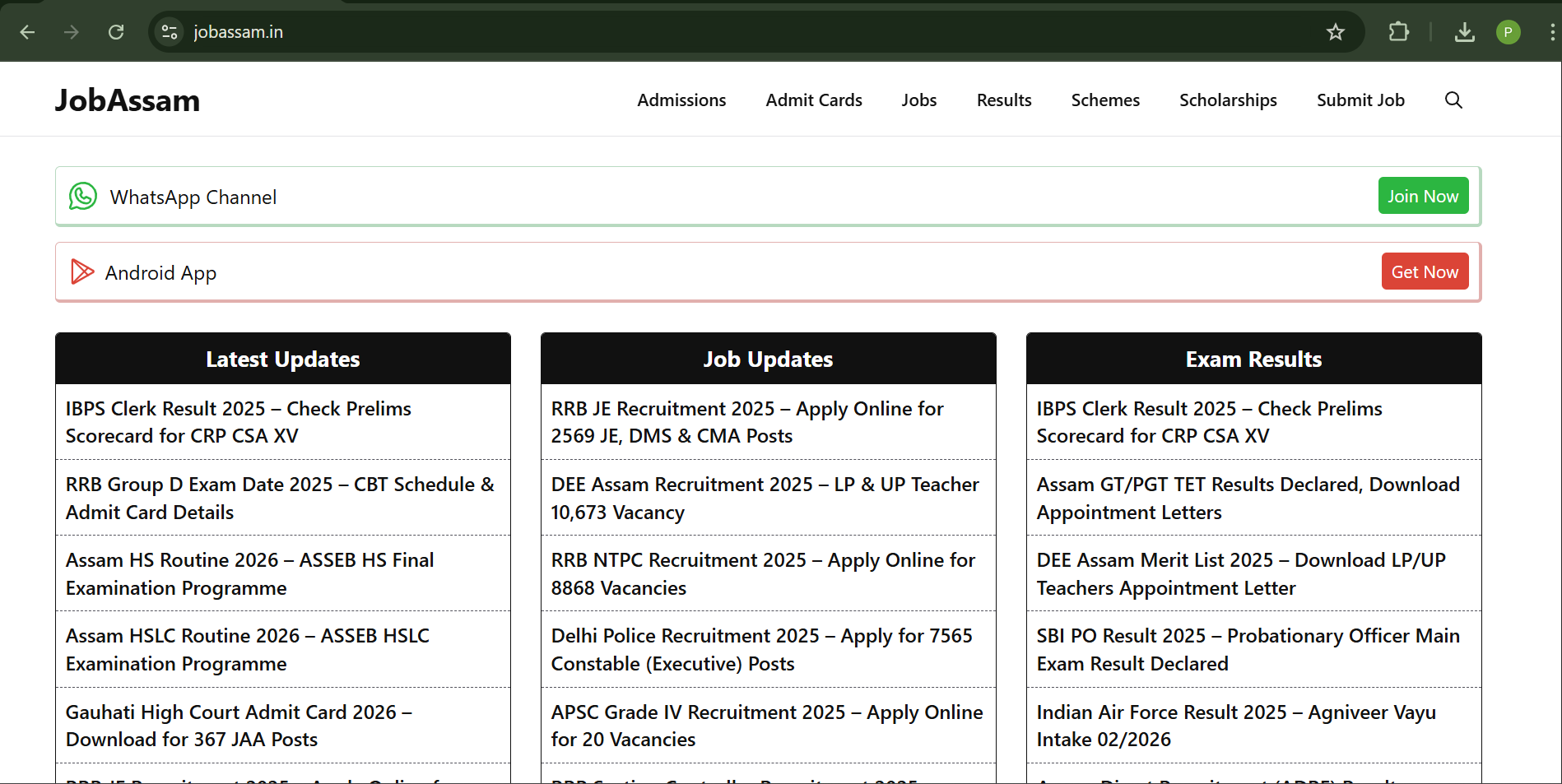 jobassam.in